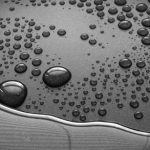 Water drops on non stick surface